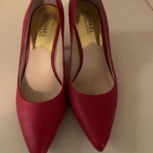 Like new Michael Kors red heels.